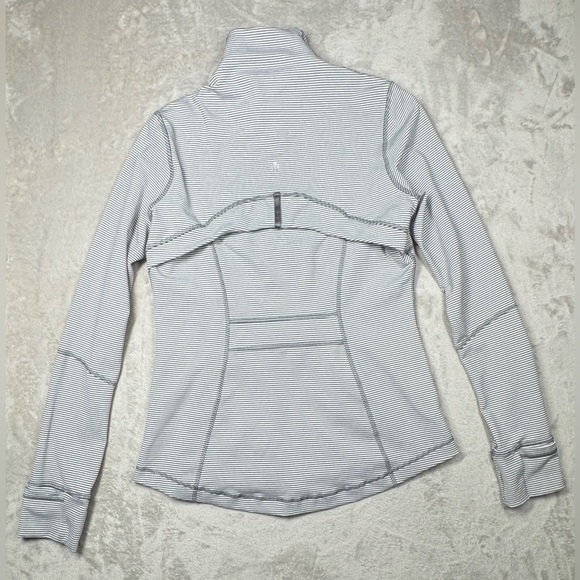 Lululemon Define Tonka Stripe Heathered Slate White Full Zip Athletic Jacket 10 - Picture 14 of 16